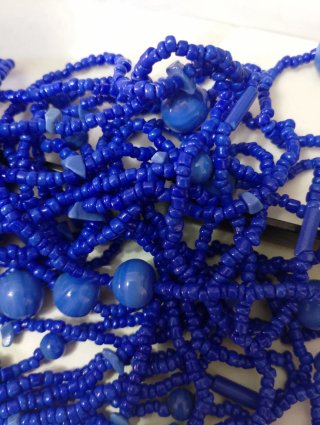 Collana Vetro Blu Cobalto