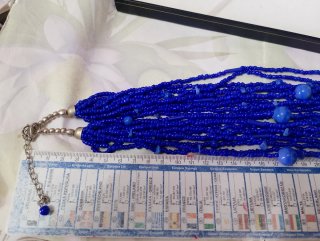 Collana Vetro Blu Cobalto