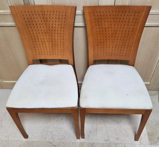 Mesa extensible de comedor madera maciza y sillas