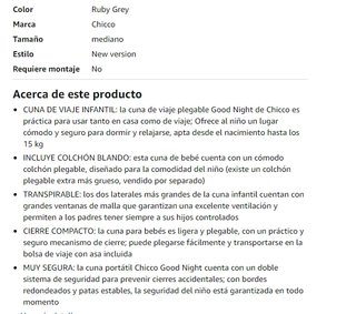 Chicco Good Night Cuna de Viaje para Bebés y Niños