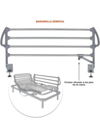 Barandillas abatibles Vallas para cama 2 Ud.