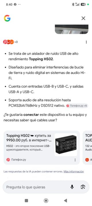 TOPPING Aislador de Ruido USB