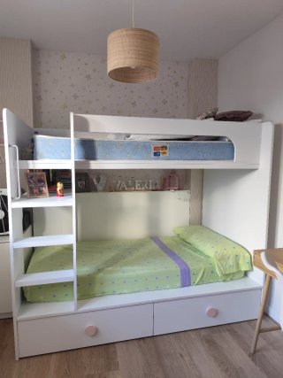 Cama litera DM con 2 cajones
