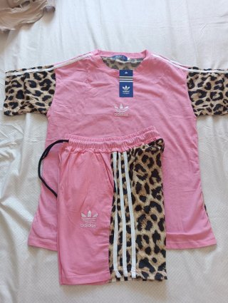 Conjunto  Mujer Blanco y Marrón