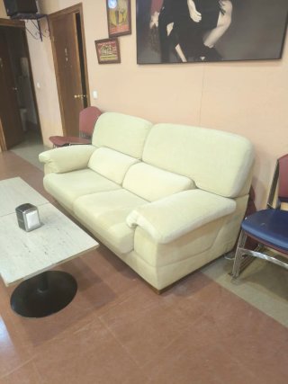 Sofá 2 y 3 plazas beige tela