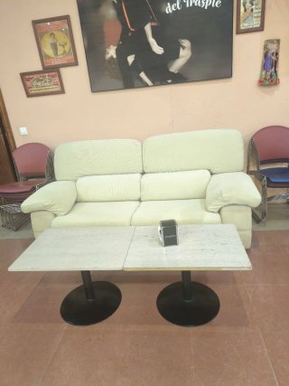 Sofá 2 y 3 plazas beige tela