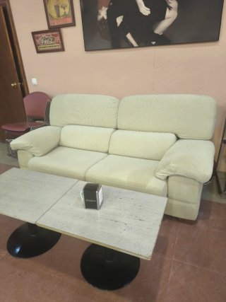 Sofá 2 y 3 plazas beige tela
