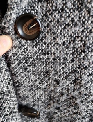 Abrigo Zara Gris Talla M