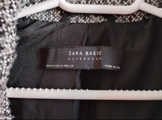 Abrigo Zara Gris Talla M