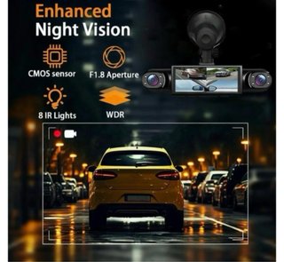 Dashcam HD 1080P Doble Lente 64GB
