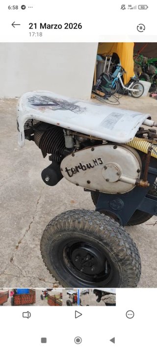 Motocultor con remolque y arado