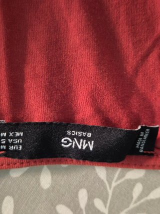 Camiseta Mango color teja Talla M