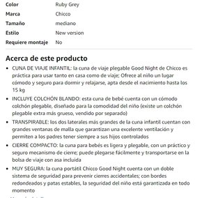 Chicco Good Night Cuna de Viaje para Bebés y Niños
