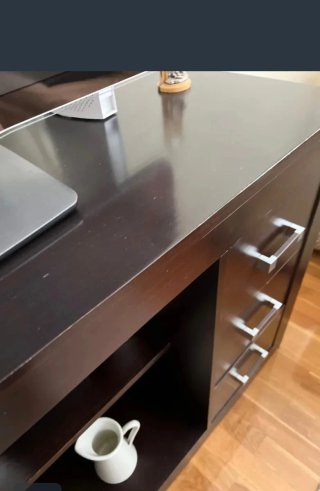 Aparador Mueble Salón Madera maciza y Cristal