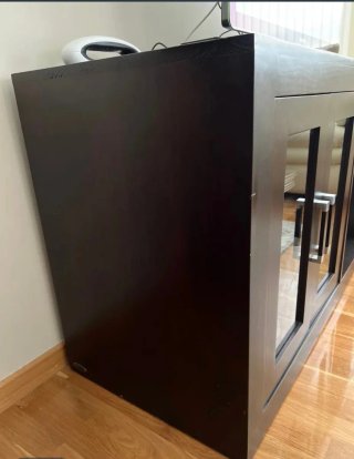 Aparador Mueble Salón Madera maciza y Cristal