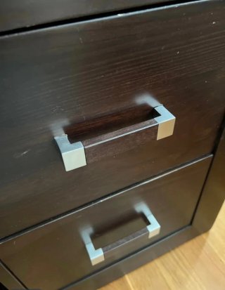 Aparador Mueble Salón Madera maciza y Cristal