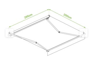 TOLDO beige de 3m de ancho x 2 metros largo USADO