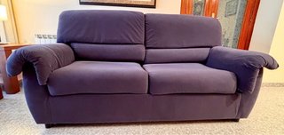 Sofá Cama azul marino 3 Plazas microfibras