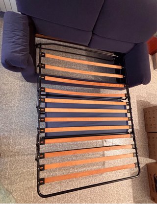 Sofá Cama azul marino 3 Plazas microfibras
