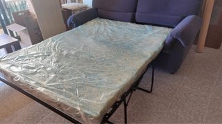 Sofá Cama azul marino 3 Plazas microfibras