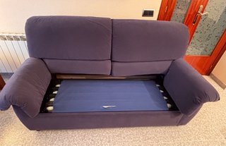 Sofá Cama azul marino 3 Plazas microfibras