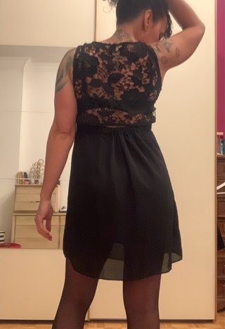 Vestito corto nero da sera