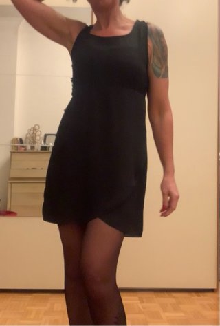 Vestito corto nero da sera