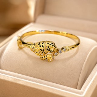 Pulsera Rígida Leopardo Oro 18k SEV-TRA2473