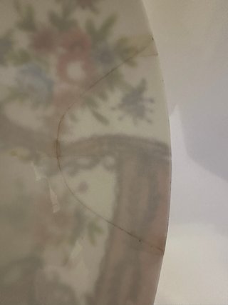 Lámpara Quinqué Antigua Decorada a Mano