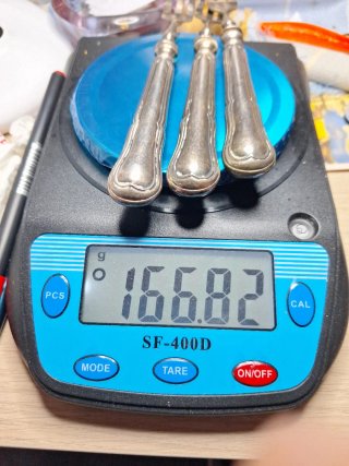 Set de 3 antiguos Tenedores de Plata