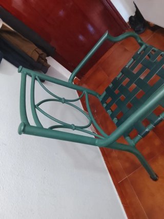 Sillas comodísimas verde azulado