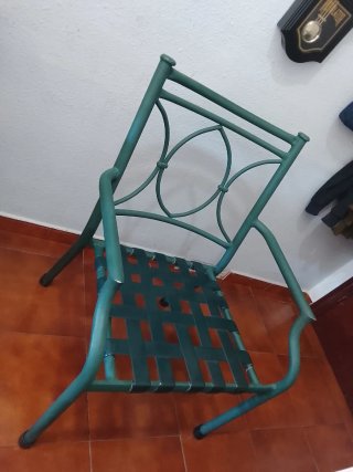 Sillas comodísimas verde azulado