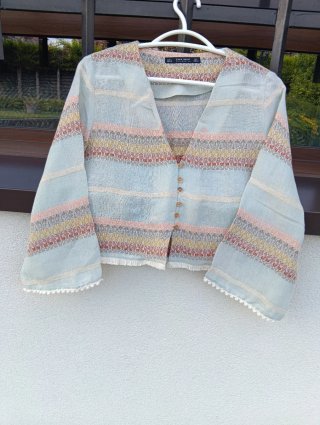 Chaqueta Zara multicolor lino talla S