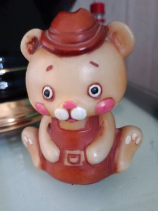 Oso de goma vintage vaquero
