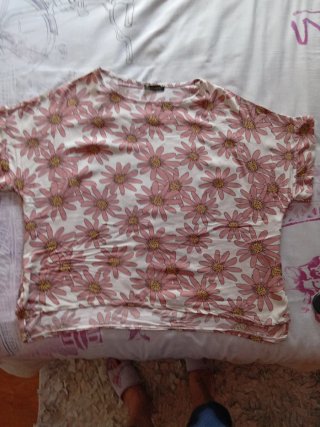 Blusa floral manga corta