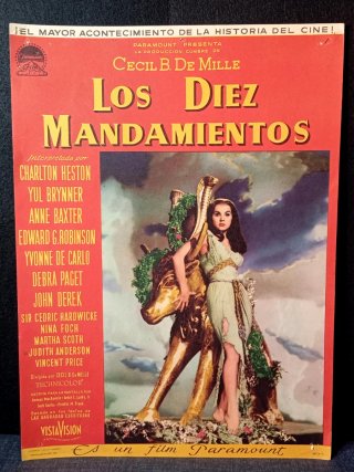 5 Carteles Diez Mandamientos Paramount Cine 1956