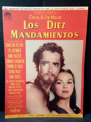 5 Carteles Diez Mandamientos Paramount Cine 1956