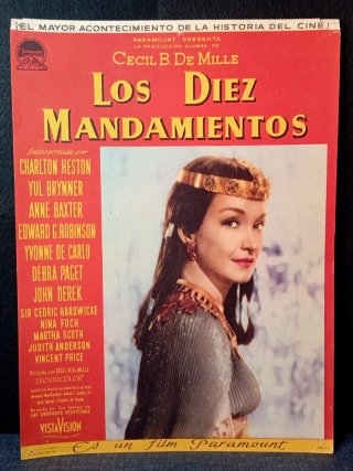 5 Carteles Diez Mandamientos Paramount Cine 1956