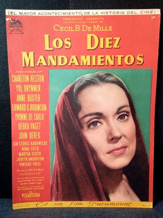 5 Carteles Diez Mandamientos Paramount Cine 1956
