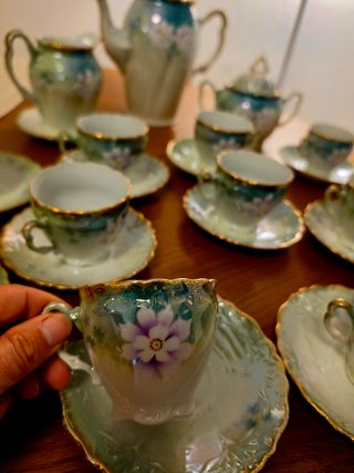 Juego Café Porcelana Silesia Antiguo