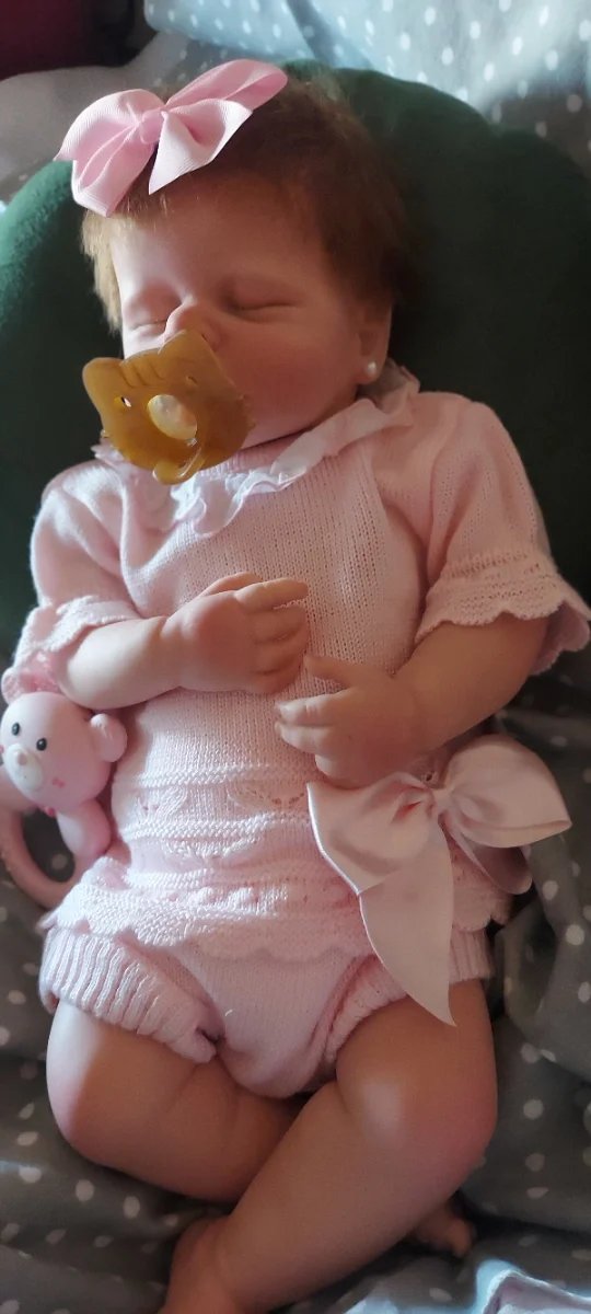 Bebé reborn silicona platino 48cm