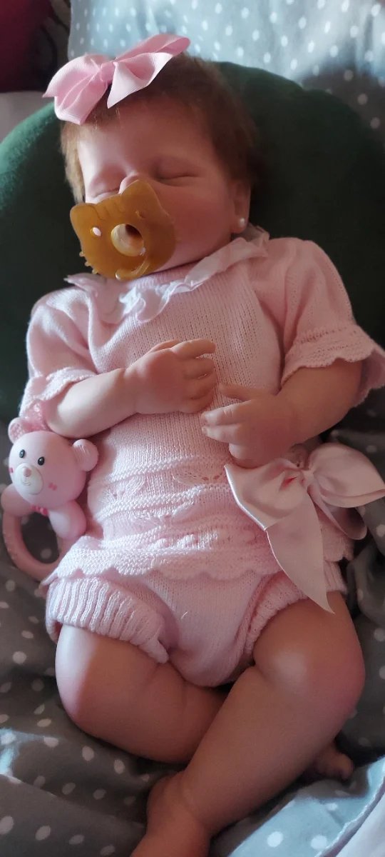 Bebé reborn silicona platino 48cm