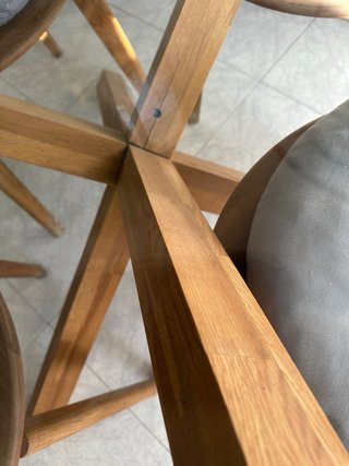 Conjunto Jysk Mesa Comedor Agerby Roble y 4 sillas