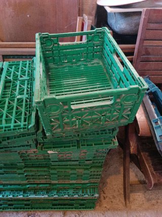 Caja Plástico Plegable Verde