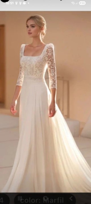 Vestido de Novia Encaje Manga Larga