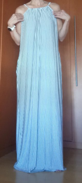 Vestido largo de rayas. Talla M a XL. Tejido fresc