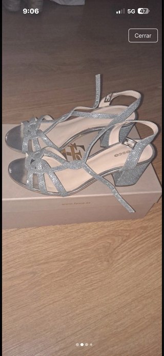 Sandalias fiesta Fosco plateadas talla 38