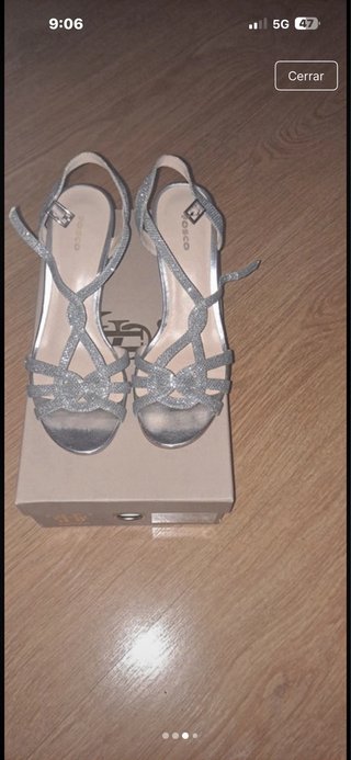 Sandalias fiesta Fosco plateadas talla 38