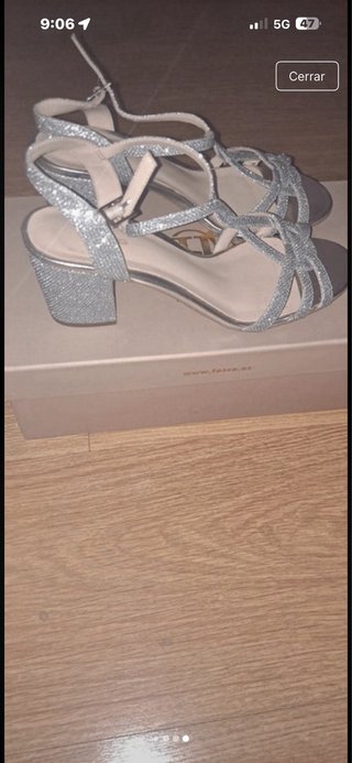 Sandalias fiesta Fosco plateadas talla 38