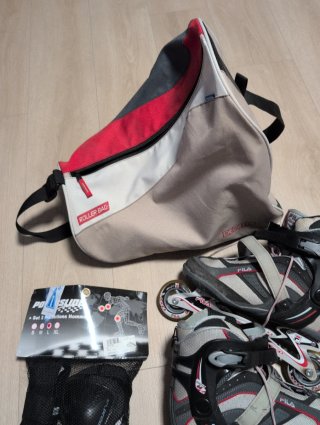 Patines Fila con bolsa y protecciones